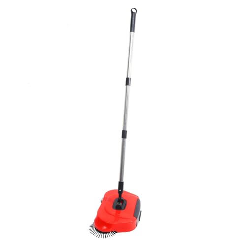 IWOWHERO 360° Rotating Push Broom Carpet Sweeper Hand Sweeper Broom and Dustp