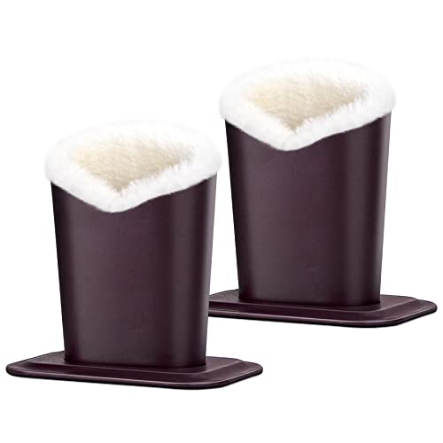 Aatacas Pack of 2 Plush Lined Eyeglasses Holder Stand Protective Glasses Case For Desks Or Nightstands