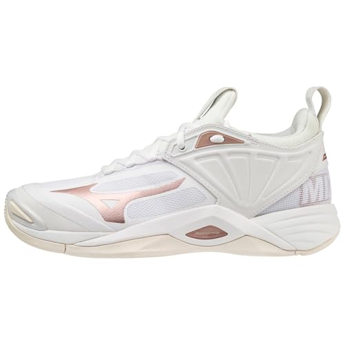 Mizuno Damen Wave Momentum 2 Volleyballschuhe, White Rose Snowwhite, 44.5 EU