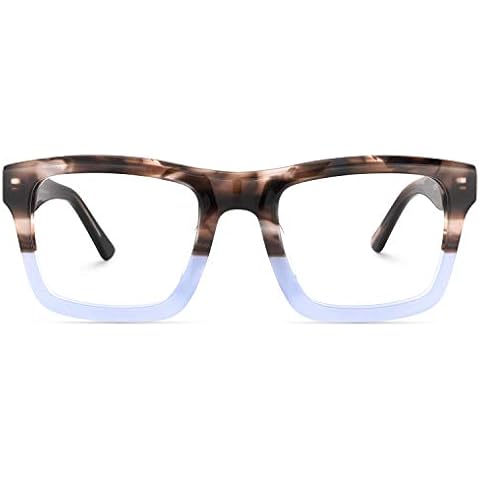 Zeelool Unisex Stylish Acetate Rectangle Eyeglasses Non-prescription Fake Eyewear Riley FA0761 brown Size: L Cover