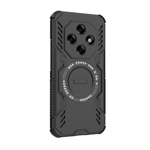 Image of Back Cover Case for Oppo F31 Pro 5G | 360 Protection Mobile Phone Case Mag-Safe | Camera Protection | Oppo F 31 Pro 5G Back Cover | Oppo F31 Pro 5+G - Black TPU+PC