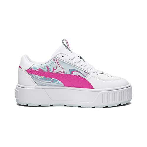 Image of PUMA Kids Girls Karmen Rebelle Platform Lace Up Sneakers Shoes Casual - White