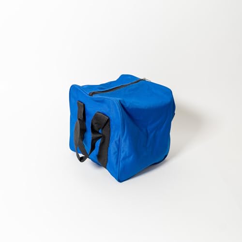 BuyBocceBalls Listing -Premium Heavy Duty Nylon Bocce Bag - Blue with Black Handles (Fits Eight 110mm Bocce Balls or Smaller)