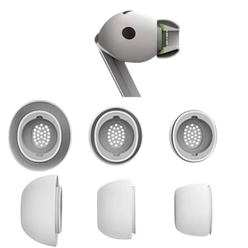 Ear Tips for Samsung Galaxy Buds 3 Pro Earbud(2024),3Pairs Eartips Compatible with Galaxy Buds 3 Pro SM-R630N, Includes Silicone Replacement Tips with Dust Shield, Fits Charging Case- S/M/L-White