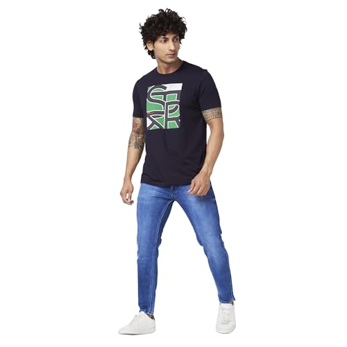 Image of Spykar Men's Solid Slim Fit T-Shirt