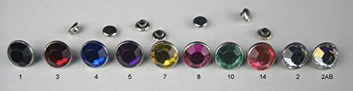 Allstarco 11Mm Crystal Ab H702 Acrylic Rhinestone Rivets For Garments Leather, Sewing And Crafts Diy Jewelry Making In Bulk Bracelet Handbags Flipflops - 100 Pieces #TOP3