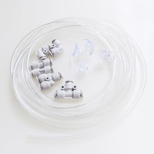 OAIDVEUY Aquarium CO2 Proof Tubing and Quick Connect Fittings CO2 System Improving Kit