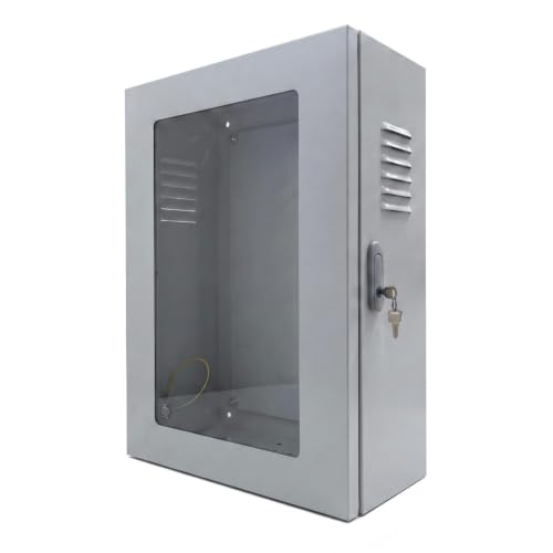 Wall-Mount EV Charger Enclosure Clear Window 15.7x22.8x7.2in Outdoor Box