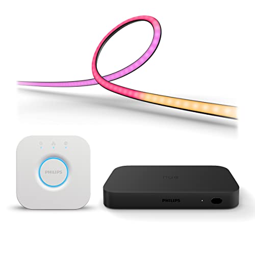 Philips Hue Entertainment Starterpaket für 75 Zoll TV - 1 HDMI Sync Box (Inkl. HDMI Kabel) - 1 Philips Hue Play Gradient Lightstrip 75 Zoll