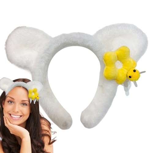 Diademas Para Mujeres,Diadema y Maquillaje - Accesorios Antideslizantes Con Orejas de Oso Para Lavado de Cara, Estilo Diario, Yoga, Pilates, Spa y Maquillaje