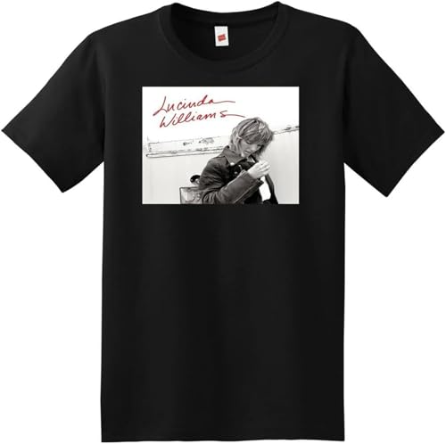 Photo de JiaShengHang Lucinda Williams T Shirt Lucinda Williams Vinyl CD Cover Black Size 3XL