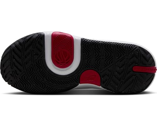 Nike Team Hustle D 11 Little Kids' Shoes (DV8994-006, Cement Grey/Black/White/Gym Red) Size 14