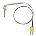 EGT Thermocouple K Type 1/8" NPT Temperature Probe Sensors Exhaust Gas Temp Probe with Exposed Tip & Connector,Stainless Steel