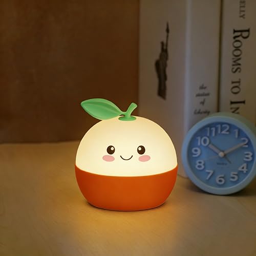 DNBFLLK Tangerine Night Light Cute Orange Sleep Light Night Light for Kids Charming lamp Decoration for Childrens Rooms