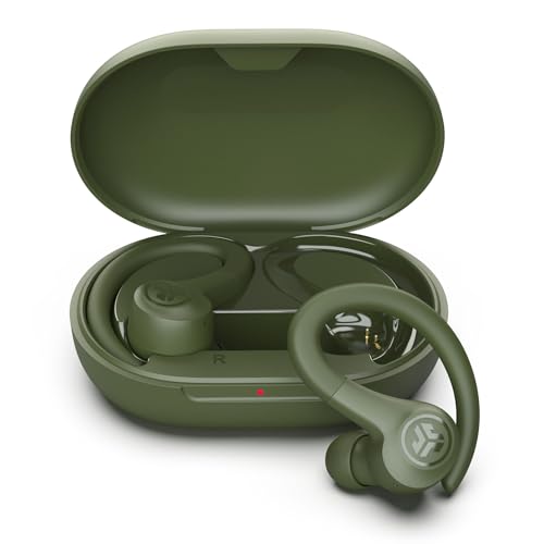 JLab Go Air Sport+   Auriculares Bluetooth Deportivos, Auriculares Inalambricos Deportivos   35+ Horas Autonomia, Auricular Deportivo IP55 Resistente al Sudor, Audifonos Inalambricos, Verde
