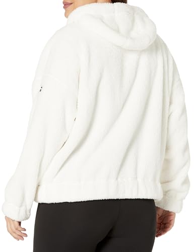 Calvin Klein Women's Plus Rope Detail Oversized Hoodie Sherpa Zip Up Jacket2