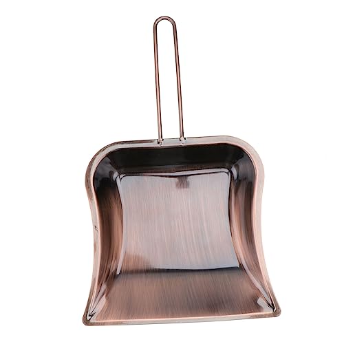 Ipetboom 1pc Brass Dustpan Brusg Balai Home Outdoor Dustpan Decoration Mini Decor Tan Hand Decor Kitchen Heavy Duty Dustpan Broom Handle Dustpan Brush Car Commercial Brown Stainless Steel