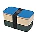 Bento Box Sky Blue Print Bento, lonchera a prueba de fugas de doble capa para microondas