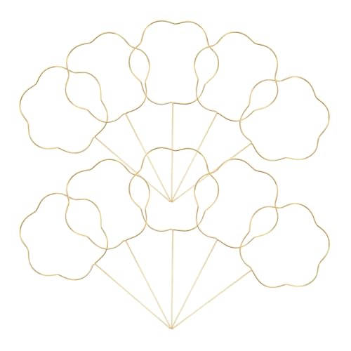 LALADEFIEE 10 Marcos de Abanico de Hierro Vintage para DIY Marco Decorativo Portátil en Estilo Antiguo Grande Accesorios para Abanicos de Mano y Decoraciones de Tartas 10 Piezas