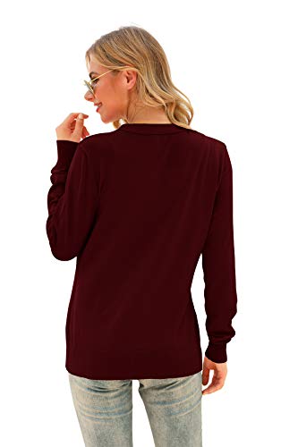 Image of VIISHOW Women Long Sleeve Button Down V Neck Lightweight Basic Knit Sweater Cardigan