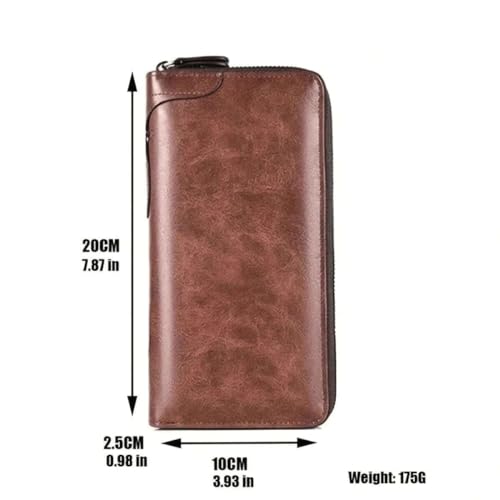 Men's Long Zipper Wallet Pu Leather RFID Wallet for Men Business Clutch Bag Credit Card Holder Purse Man2