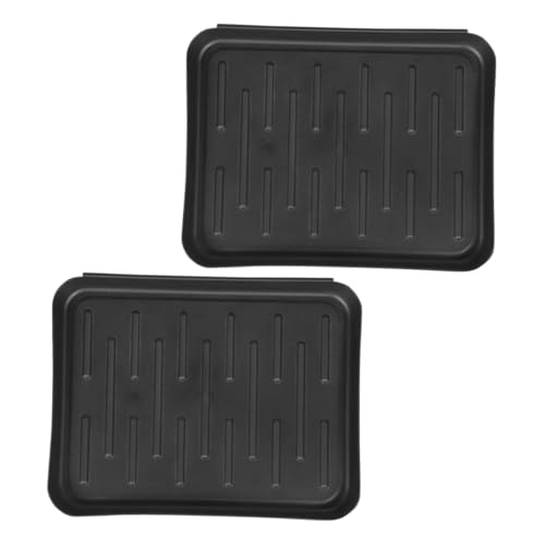 DOITOOL 2個 防水プラスチック製シューズトレイ 多機能玄関用ブーツトレイ 土汚れ防止 家用靴置き皿