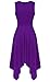 ELLYDOOR Praise Dance Overlay Tunics for Women Sleeveless Worship Liturgical Church Dance Dress Irregular Flowy Lyrical Dance Costume Purple, Tag L