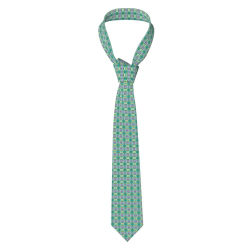 WSSYYBF Corbata para hombre. Corbata para hombre con estampado completo de paisaje caribeño, 100 % poliéster, suave y cómoda, perfecta para negocios y ocasiones especiales