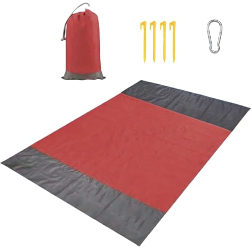 Sonsoke Esterilla de playa, manta para exteriores, impermeable y resistente, ligera manta de camping para picnic, playa, hierba, base portátil para viajes, senderismo, tienda de campaña, suelo de