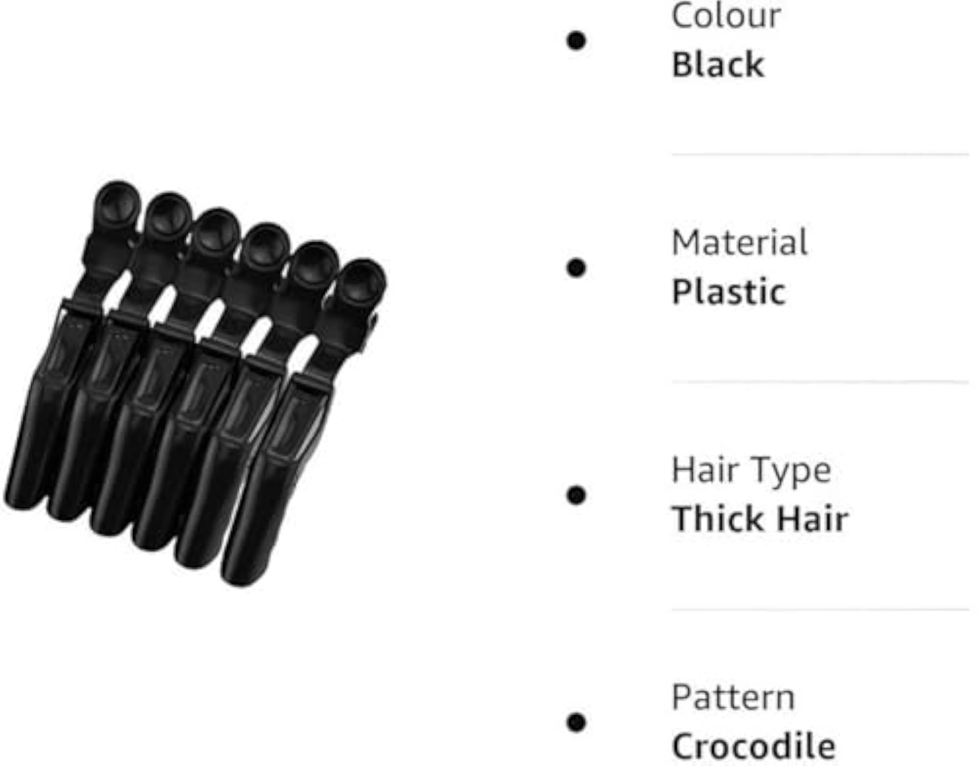 Carbon Coated Hair Clips for Women, Section Clip