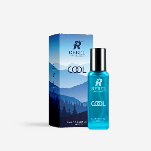 REBEL Fragrances Cool EDP Unisex Perfume, 20ml | Long Lasting AQUA Eau De Parfum with Notes of Sea water, Mint, Cedar & White Musk (Aquatic)