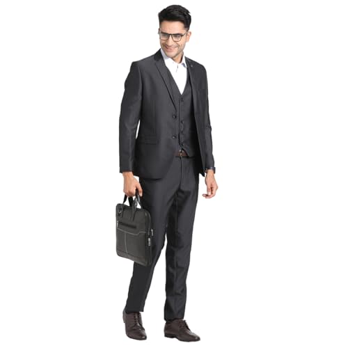 Image of Turtle Men 100% Cotton Notch Lapel Collar Tailored Fit Three Piece Party Suits