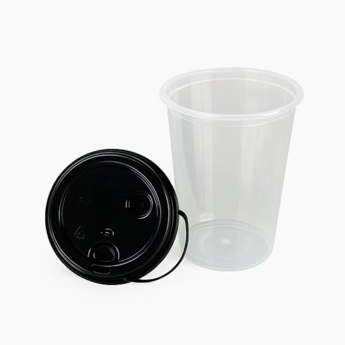 Image of 250ML Sipper Glass with Lid | Round Empty Transparent Plastic Cup Reusable, Spill-Proof for Beverages Coffee Shakes Juice | Use Restaurant Home Birthday Party & Events (Set of 25 Glasses)