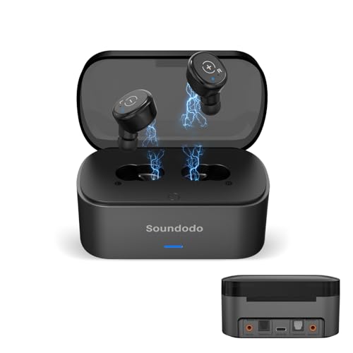 Soundodo Wireless Earbuds for Tv Listening Watching with Transmitter Charging...
