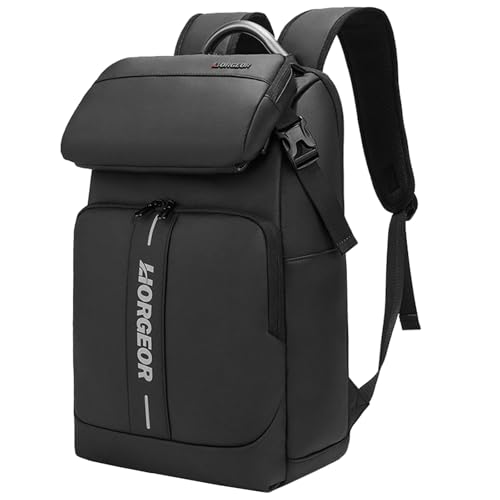 O-TBOST 2 in 1 Business Slim Backpack for Men 15.6 Inch Laptop Backpack with Detachable Waist Pack (Black)