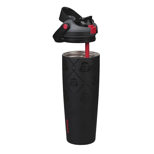 Image of Owala Star Wars FreeSip Sway Insulated Stainless Steel Water Bottle with Two-Way Spout, Built-In Straw and Bucket Handle, Made for Travel, School, and Sports, 30oz, BPA Free, Leak Proof, Darth Vader