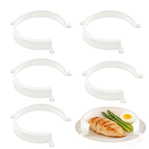 6-Pack Plate Guards for Eating | Spill-Proof Plate Guard Scooping Aid | One-Handed Adaptive Equipment for Elderly & Disabled | Fits Most 9