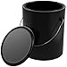 hBARSCI Plastic Paint Can (Black) - 1 Gallon Bucket w/Lid & Handle - Triple Lock Airtight Seal - Touchdown Bucket, Small Pail - Made from 100% USA Recycled Polypropylene Plastic