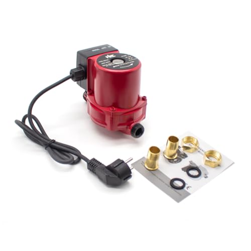 Toplionace 220V 100W Leise Fußbodenheizung, Automatische Umwälzpumpe Rücklaufwasser Boosterpumpe Einstellbare Geschwindigkeit Schildpumpe, 25 L/min