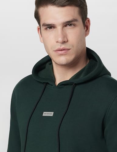 Image of Van Heusen Men's Hooded Neck Relaxed Fit Full Sleeve Sweatshirt | Trendy Hooded Neckline | Laid Back Look