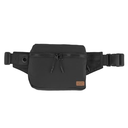 C.C Zipper Fanny Pack For Women Unisex - Daily Waist Crossbody Belt bag With Adjustable Strap (Black)