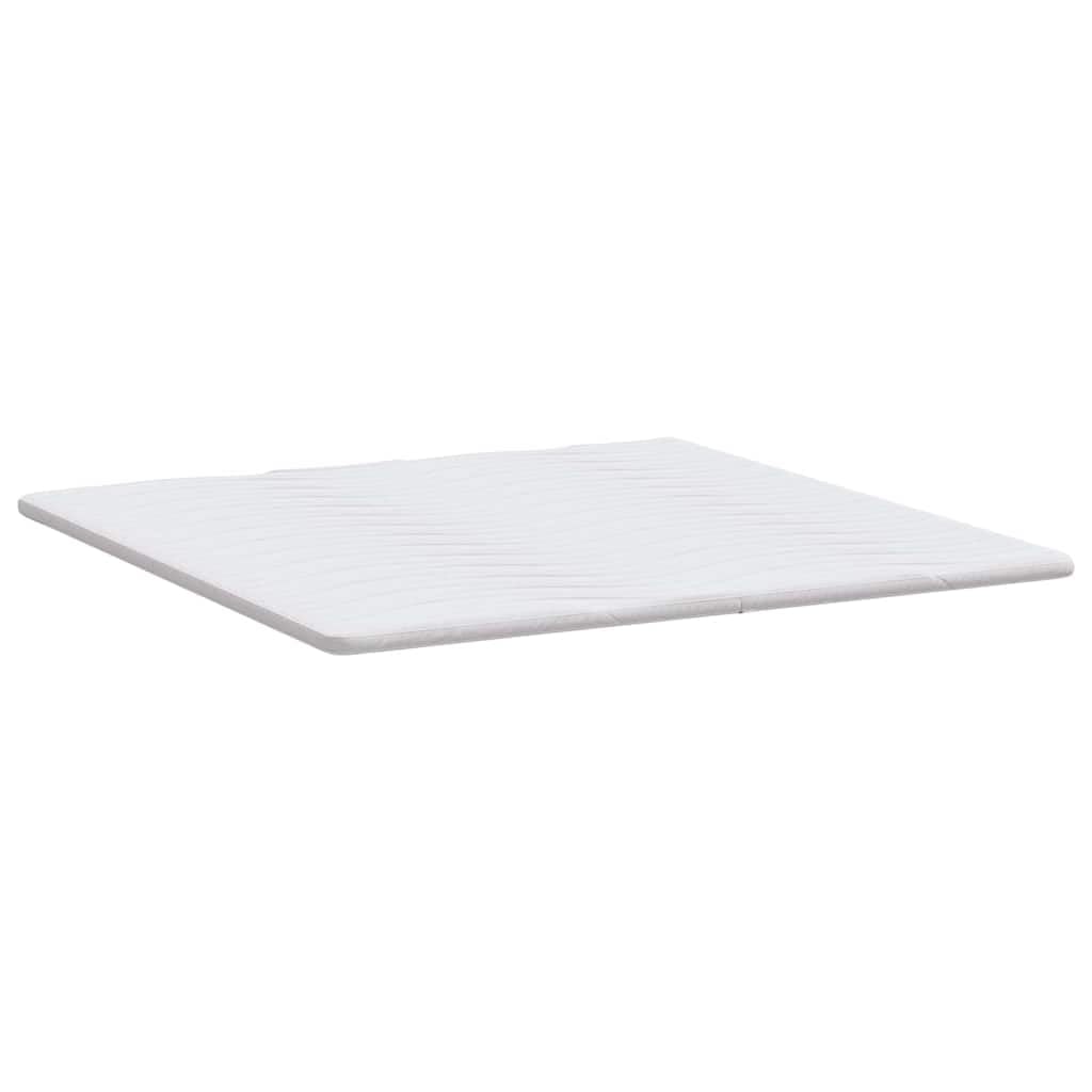 Cubrecolchón blanco 200 x 200 cm de tejido de punto transpirable con relleno de espuma de látex, antideslizante, impermeable, hipoalergénico, higiénico para dormitorio y cama de invitados