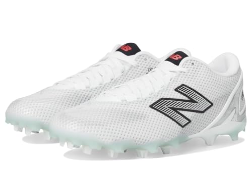 Tenis de lacrosse New Balance cómodos para mujer con pie ancho en blanco y plata