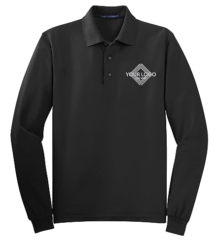Camisa Polo de Manga Larga para Hombre K500LS INK STITCH con Bordado Personalizado miniatura 3