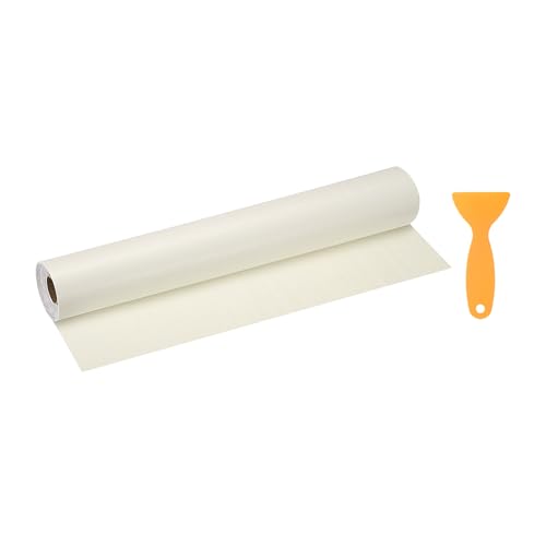 Image of HARFINGTON Wood Grain Repair Tape 15.7 Inch x 33ft Self Adhesive Repair Patch Tape Simulated Wooden Floor Tapes with Plastic Scraper for Tables Doors Windows Furniture, Beige Wood