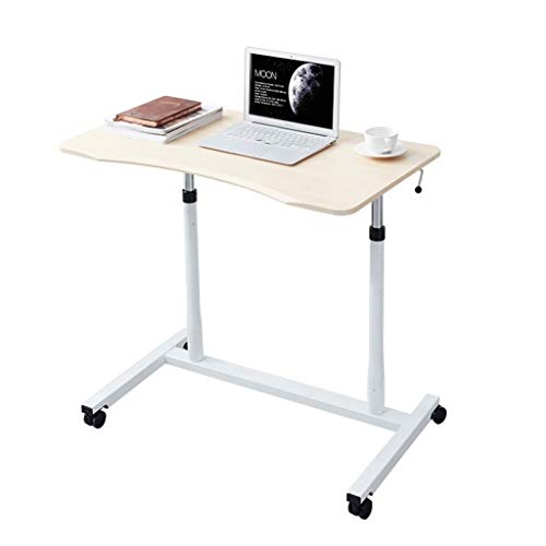 WJFTODAY Mobiler Überbetttisch Holzoptik mit Rollen