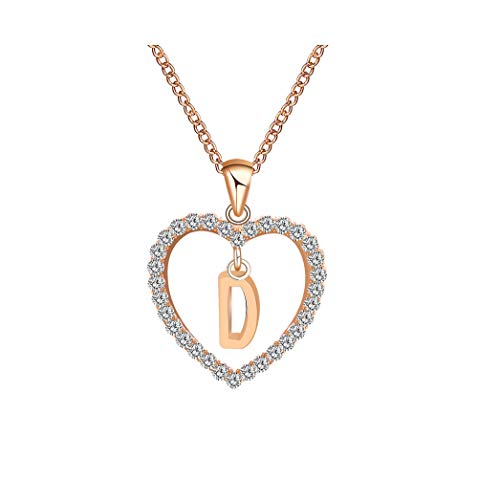 Collier femme lettres alphabet pendentif anglais et chaine tendance
