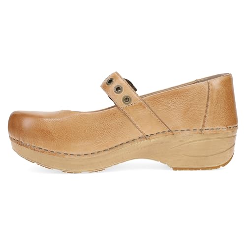 Image of Dansko XP 2.0 Mary Jane Clogs for Women - Slip-Resistant Leather Shoes with Arch Support, Removable Footbed, and Adjustable Strap - Ideal for Teachers & Service Professionals