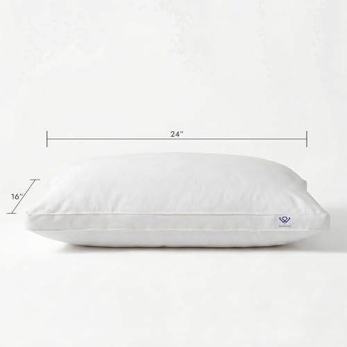 Image of WOODWHITE Height Adjustable Microfiber Pillow Set of 2 for Sleeping in 61 x 41 x 5 Cm with Invisible Zipper, Medium Firm Support Bed Pillow, Fluffy & Breathable Pillow for Comfortable Sleep (White)