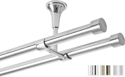 Rollmayer Gardinenstange Edelstahl optic, Ø 19mm, 240cm,...